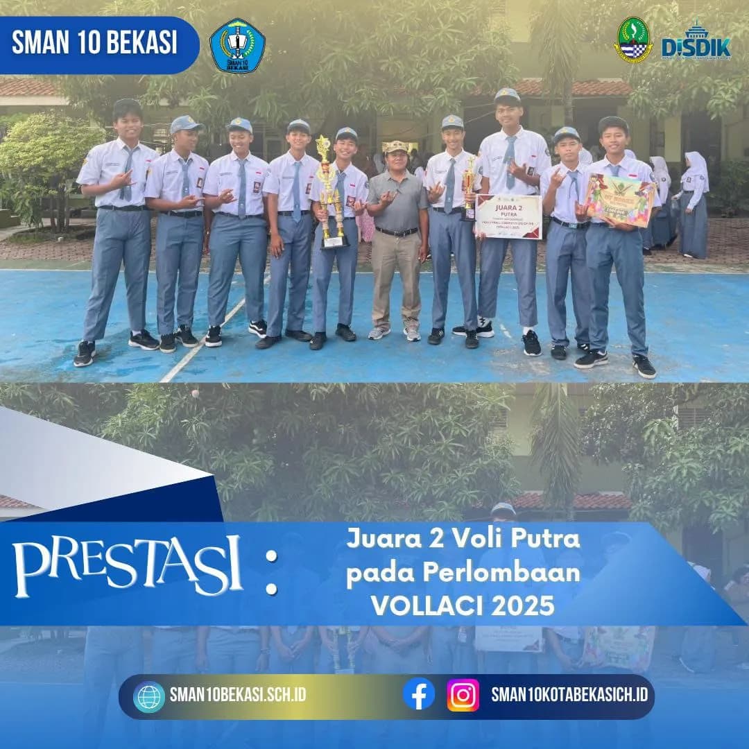 Juara 2 dalam lomba Voli Putra SMA pada ajang Excelsior 2025