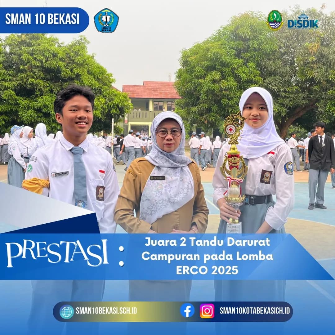 Juara 2 – Kejuaraan PMR Lomba Tandu Darurat Campuran di ERCO SMAN 4 Bekasi 