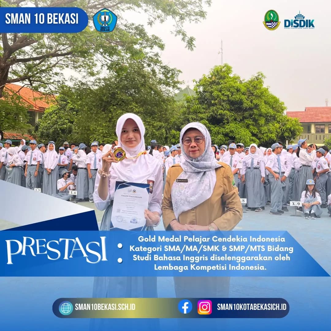 Gold Medal Pelajar Cendekia Indonesia Bidang Bahasa Inggris Lembaga Kompetensi Indonesia