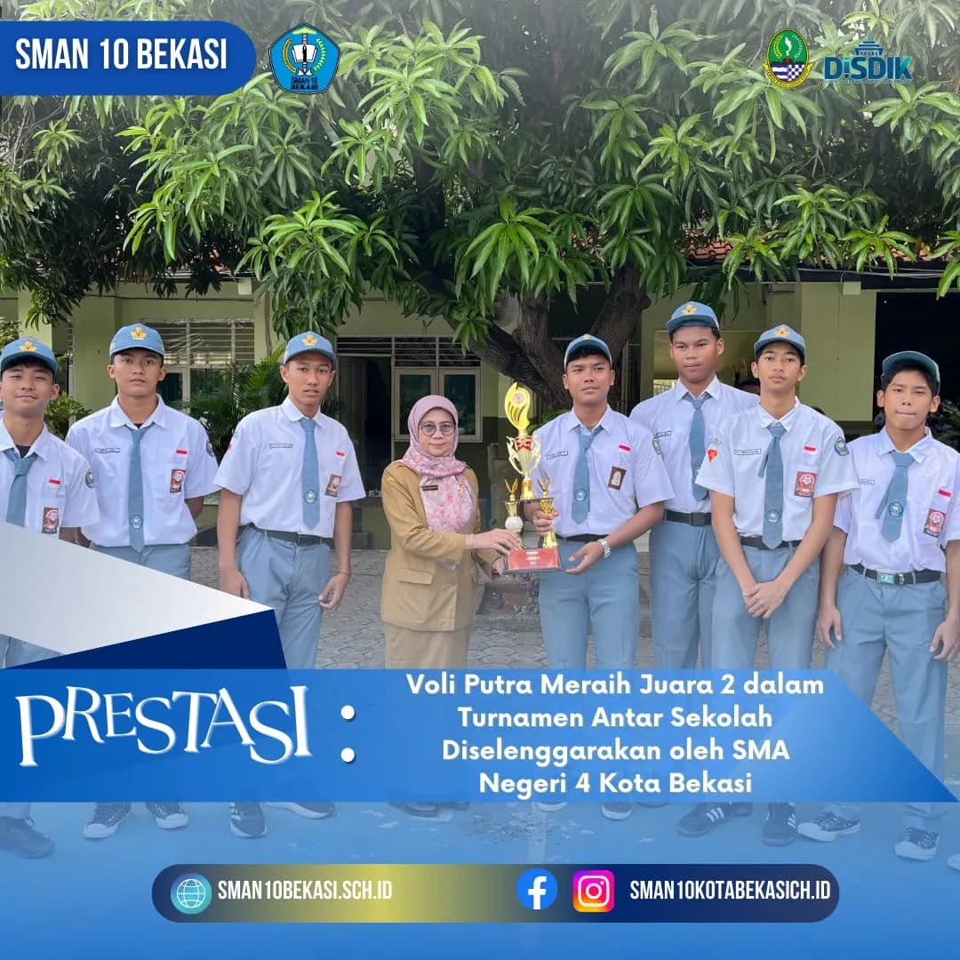 Juara 2 Voli Putra dalam Turnamen Antar Sekolah SMAN 4 Bekasi