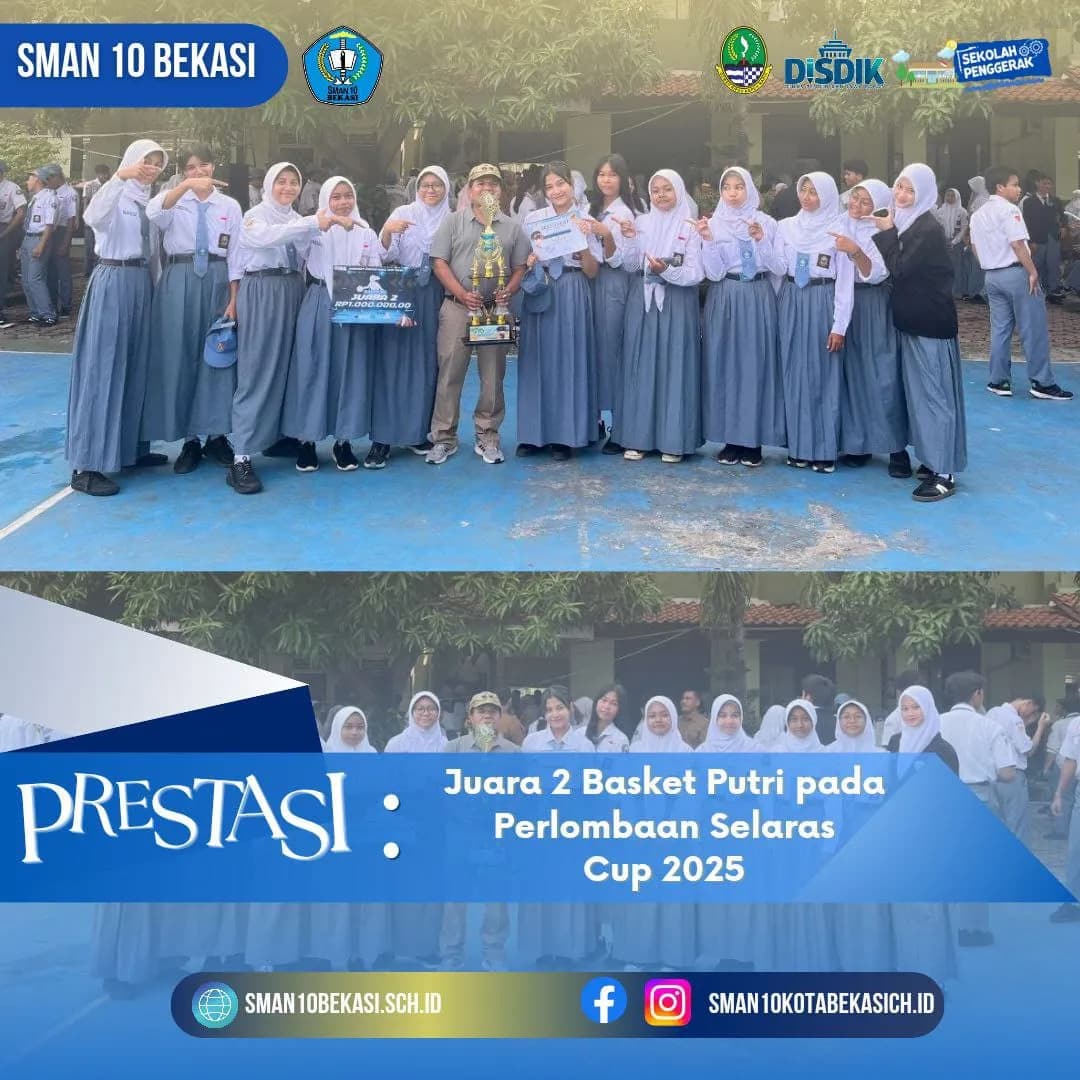 Juara 2 Lomba Basket putri Selaras Cup