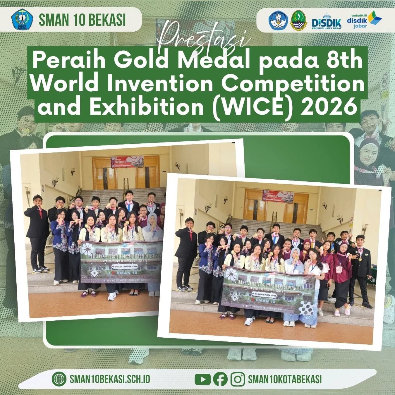 Peraih Gold Medal  pada 8th World Invention Competition and Exhibition (WICE) 2026