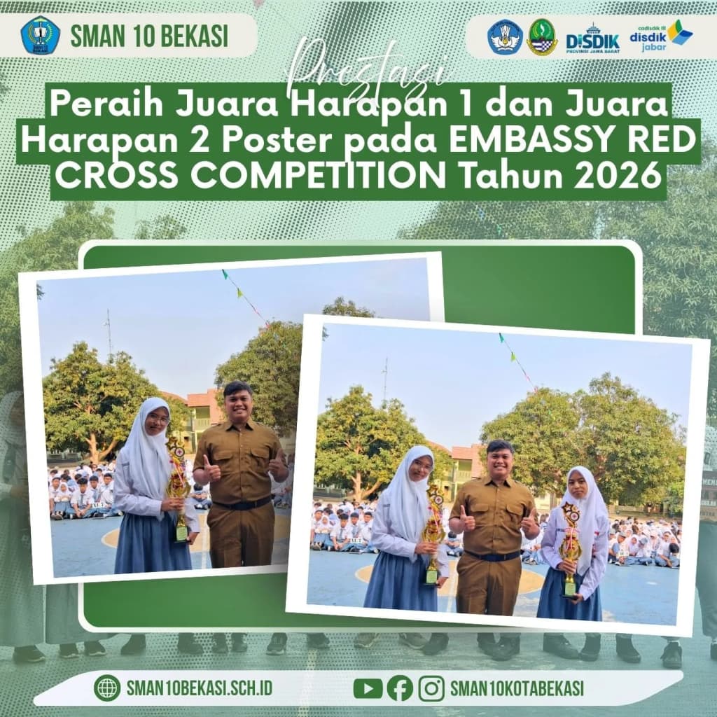 Juara Harapan 1 dan Harapan 2 Lomba Poster Embassy Cross Red 2026