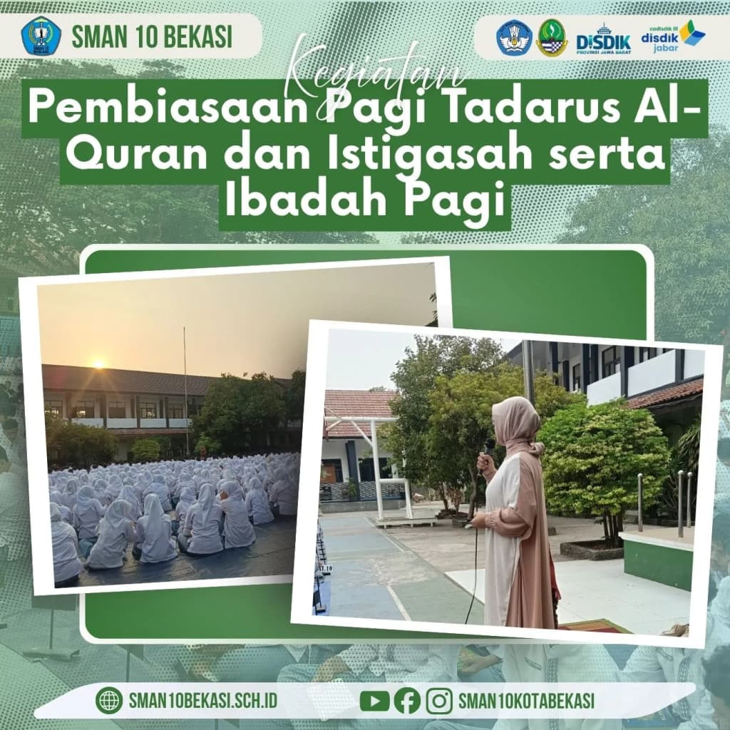 Pembiasaan Pagi Tadarus dan Ibadah Pagi serta Doa Istigosah kelas XII