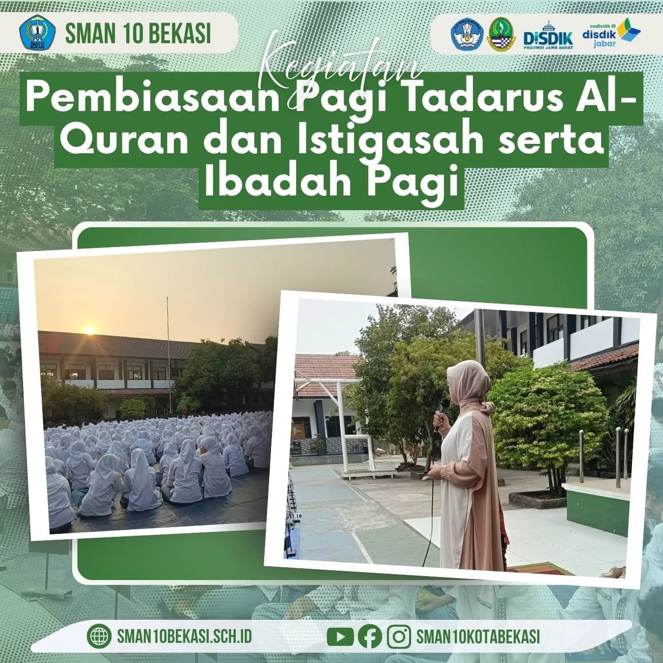 Pembiasaan Pagi Tadarus dan Ibadah Pagi serta Doa Istigosah kelas XII