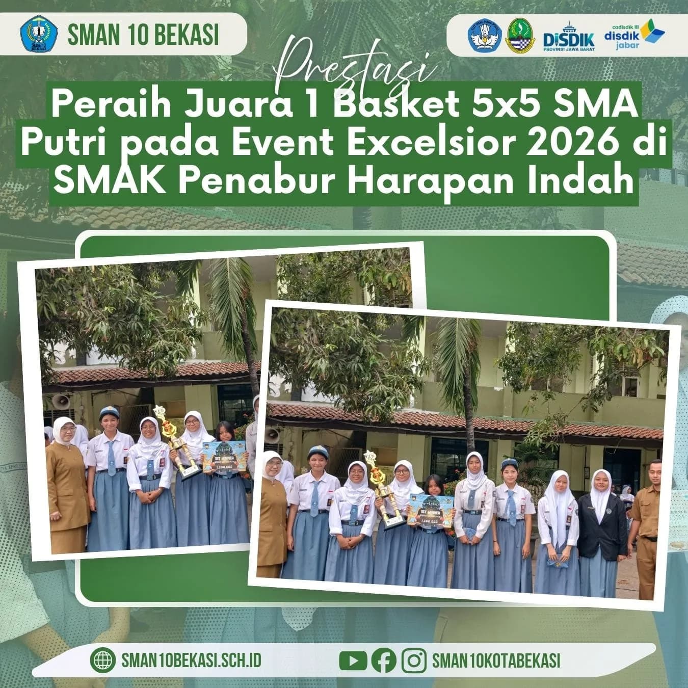 Tim Basket Putri Juara 1  5 x 5 Event Excelsior 2026